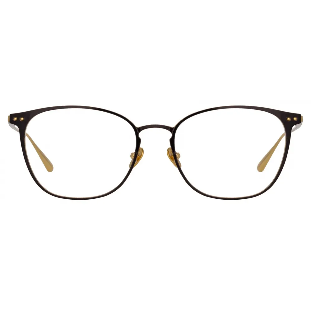 Linda Farrow - Occhiali da Vista Xate Rectangular in Nero Oro Giallo - LFL1235C1OPT - Linda Farrow Eyewear