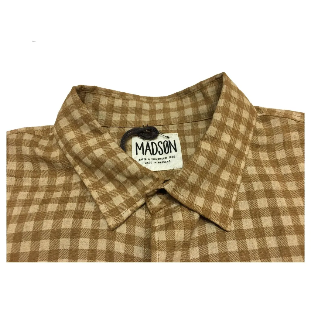 MADSON by BottegaChilometriZero camicia lino quadri DU22372 BARLETTA QUADRO