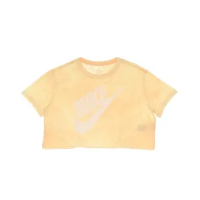 maglietta corta donna tee wash futura crop ORANGE CHALK/WHITE