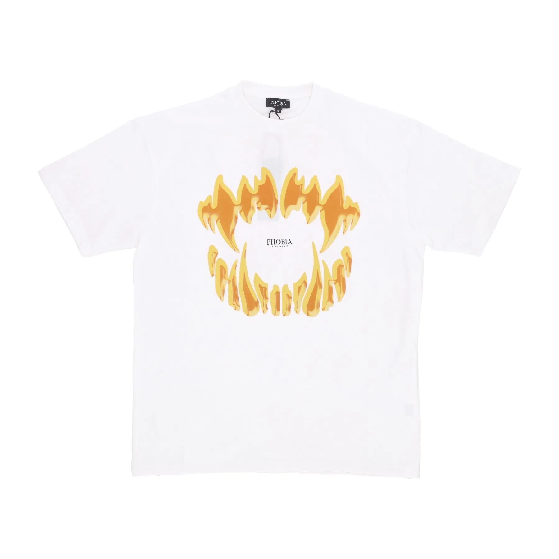 Maglietta Uomo Mouth Print Tee White/orange