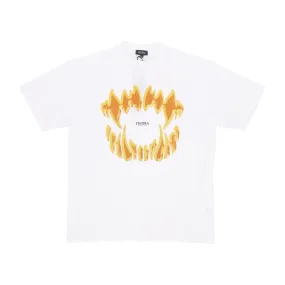 Maglietta Uomo Mouth Print Tee White/orange