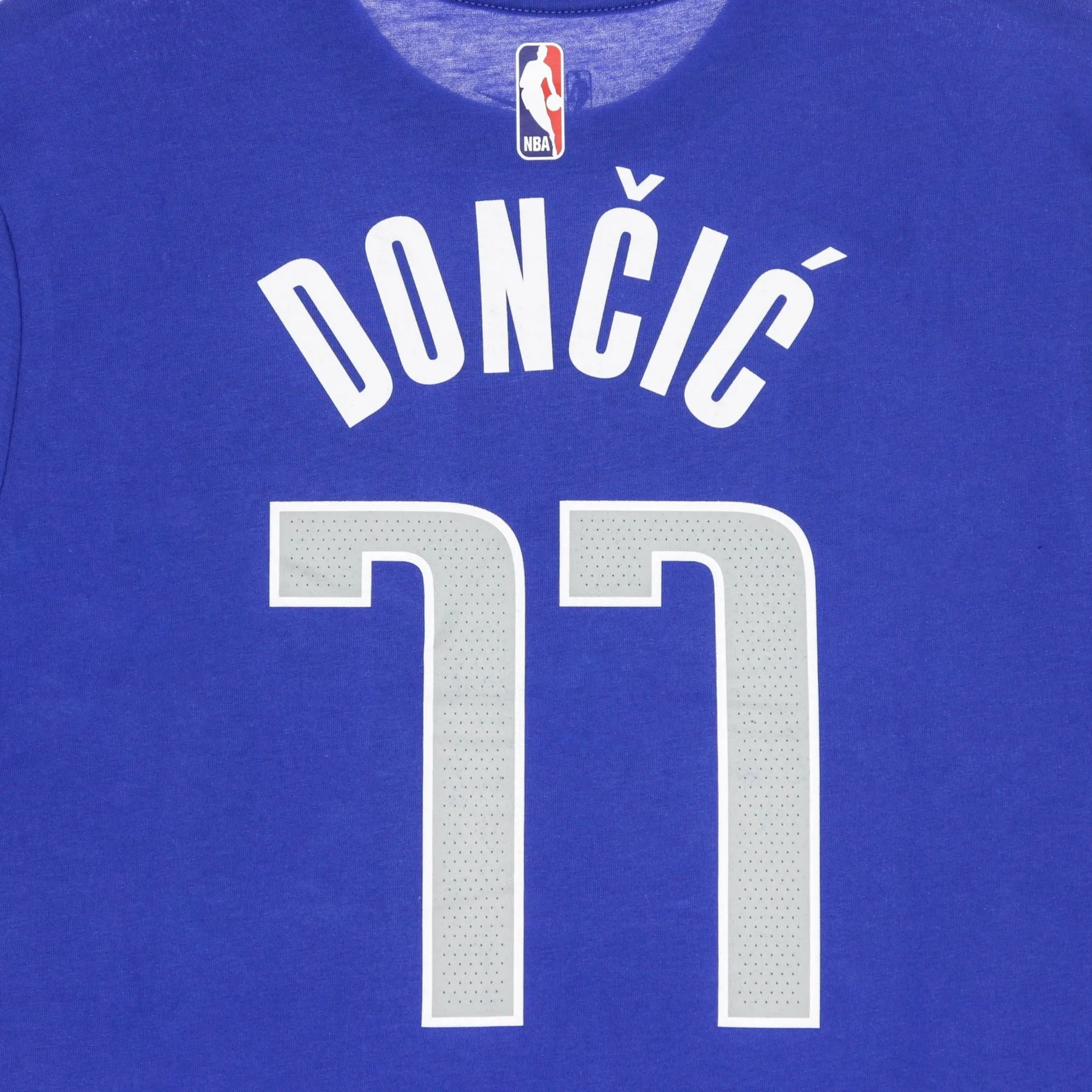 Maglietta Uomo Nba Tee No 77 Luka Doncic Dalmav Game Royal