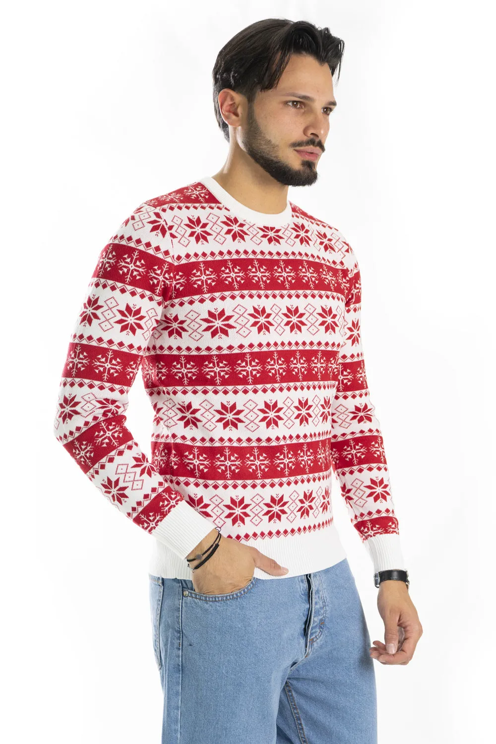 Maglioncino Uomo ''Christmas Time'' Girocollo Art. Mg128