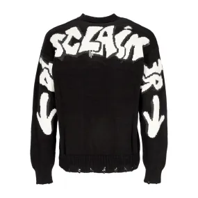 Maglione Uomo Back Big Logo Knitted Sweater Black/st White