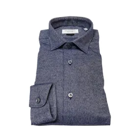 MASTRICAMICIAI camicia uomo flanella blu melange IR049-X0997-00 MARK 100% cotone