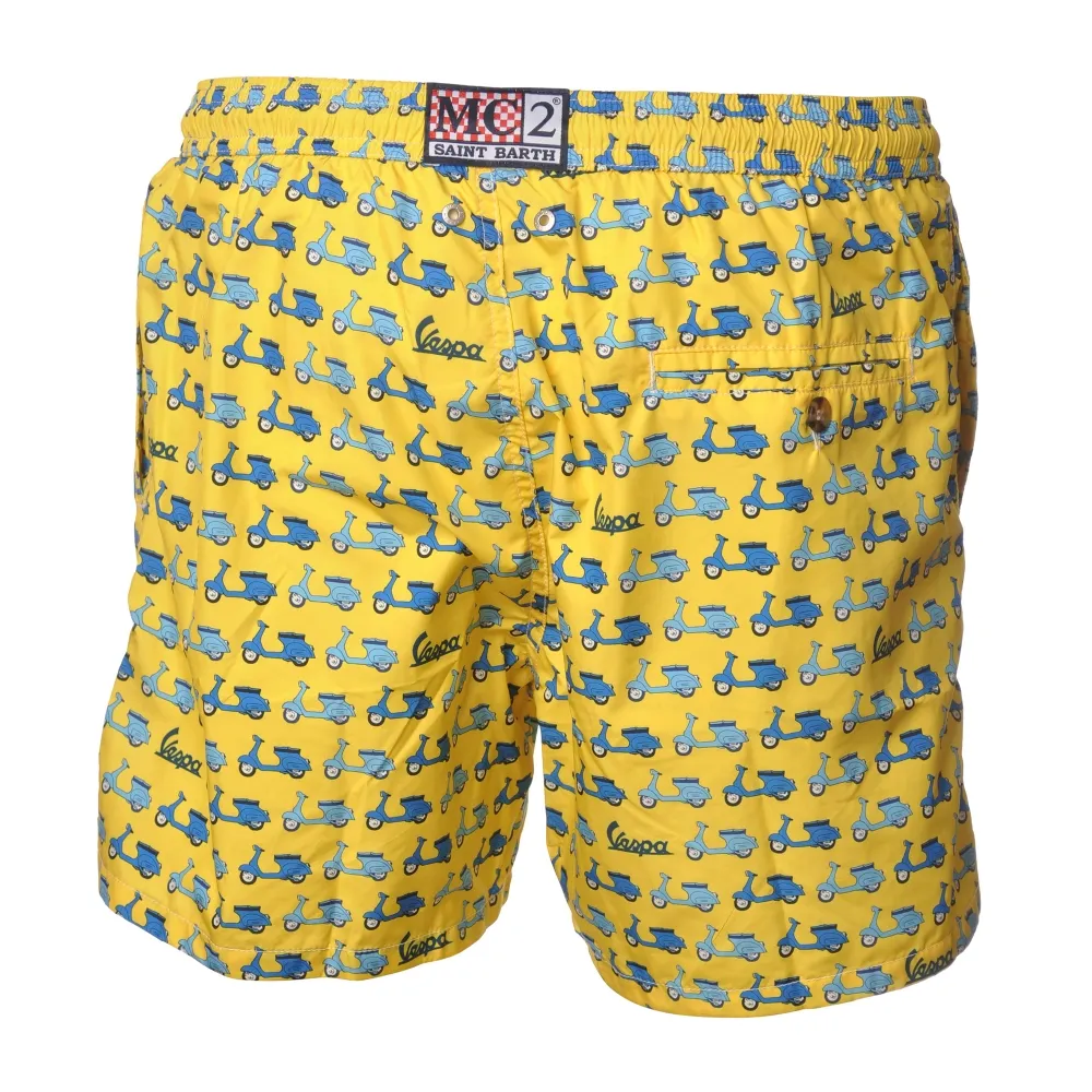 MC2 Saint Barth - Costume Boxer in Fantasia Vespa - Giallo - Luxury Exclusive Collection