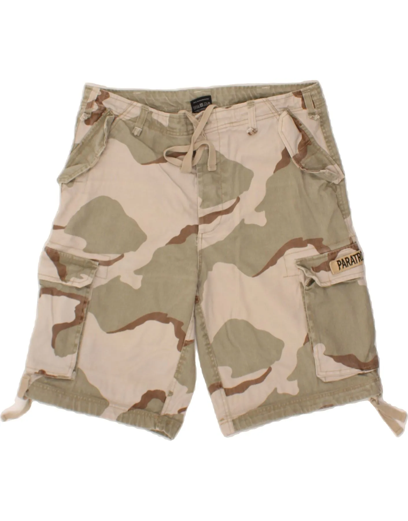 MIL-TEC Mens Cargo Shorts Medium W32  Khaki Camouflage Cotton