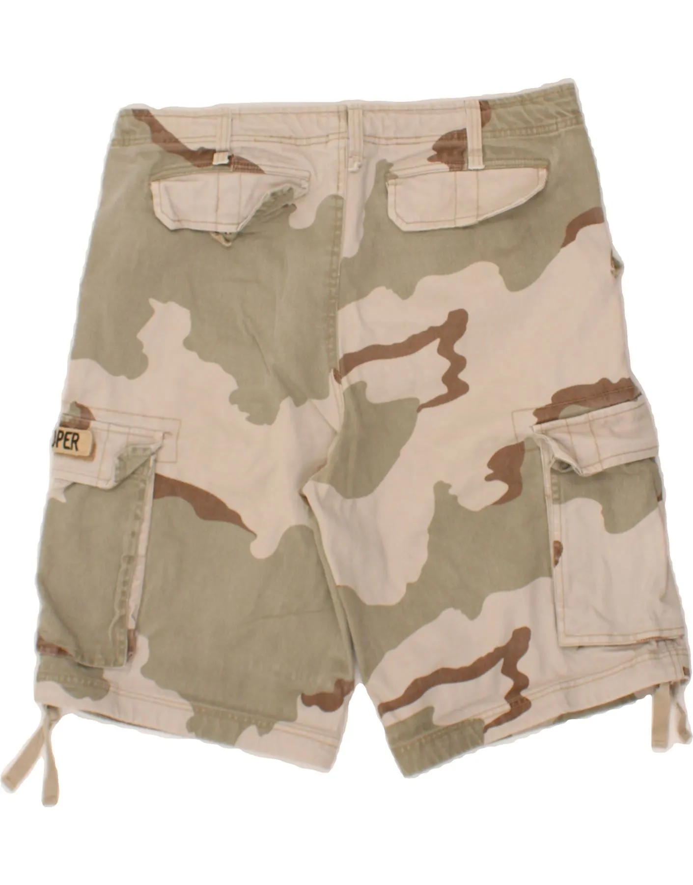 MIL-TEC Mens Cargo Shorts Medium W32  Khaki Camouflage Cotton