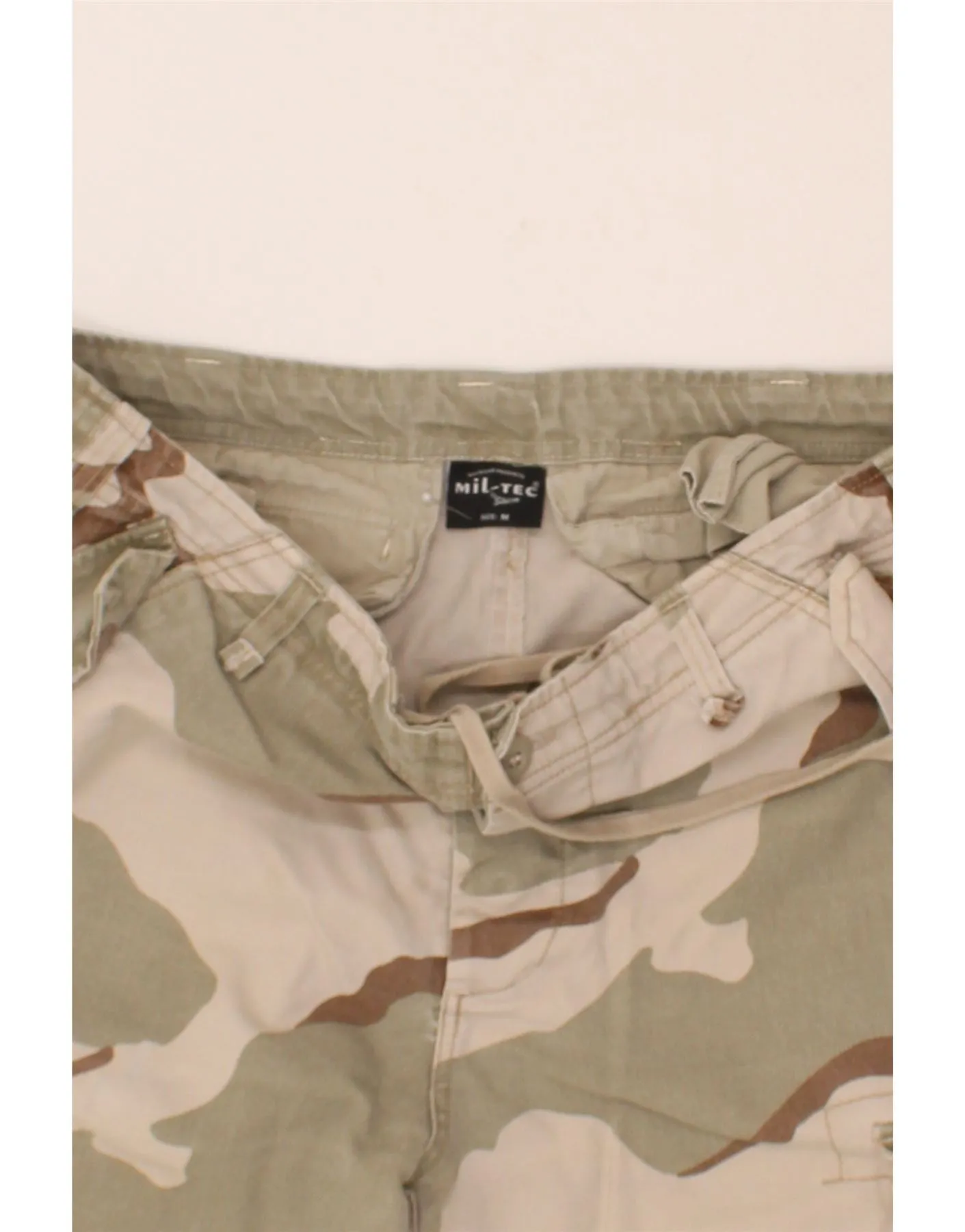 MIL-TEC Mens Cargo Shorts Medium W32  Khaki Camouflage Cotton