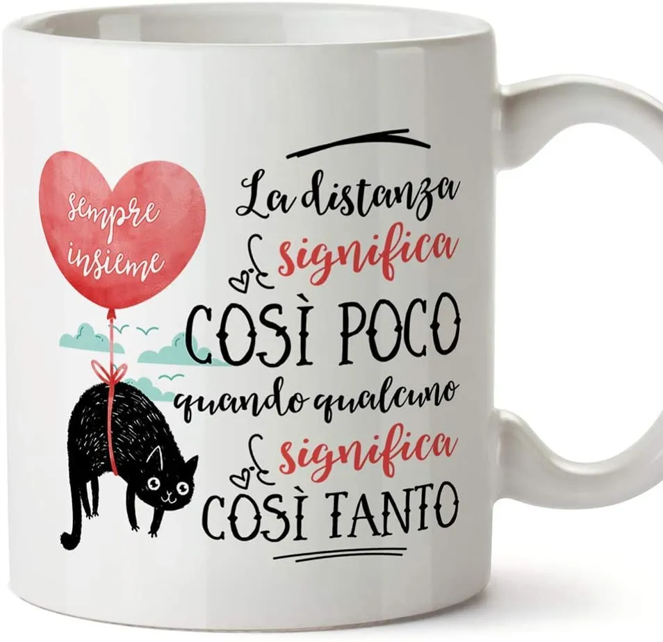 MUGFFINS Tazza San Valentino (Ti amo) - la distanza significa così poco - Idee Regali Anniversario Originali per Lui/per Lei/Rag