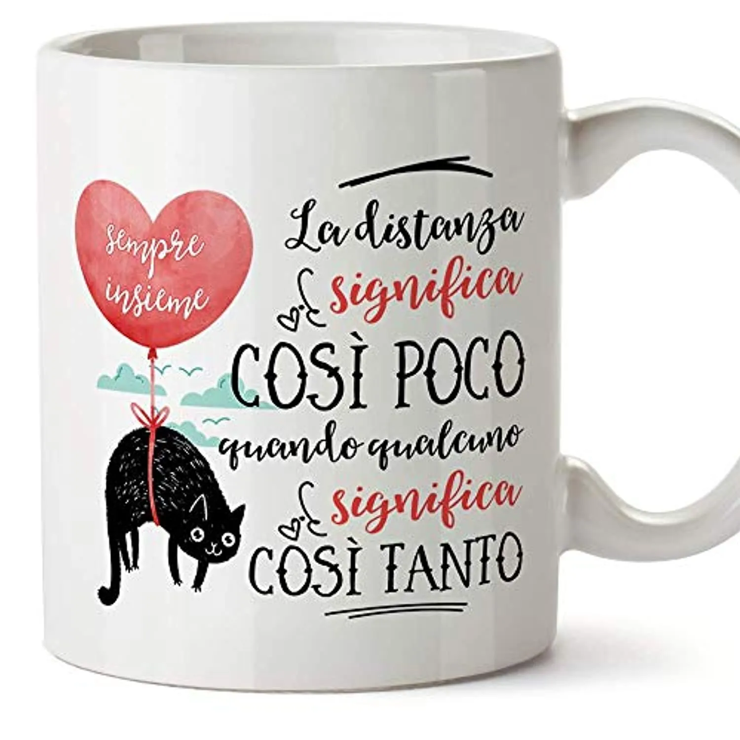 MUGFFINS Tazza San Valentino (Ti amo) - la distanza significa così poco - Idee Regali Anniversario Originali per Lui/per Lei/Rag