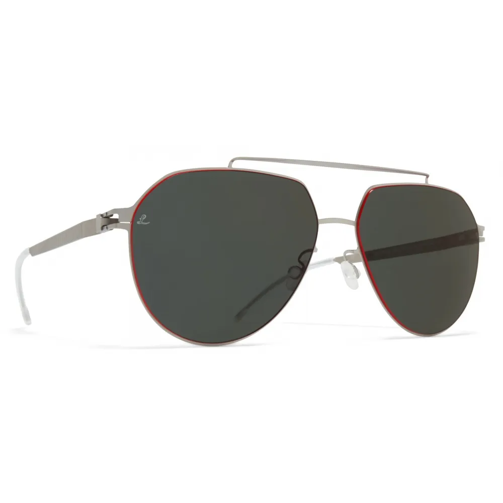 Mykita - ML13 - Mykita | Leica - Argento Opaco  G15 Rosso - Metal Collection - Occhiali da Sole - Mykita Eyewear