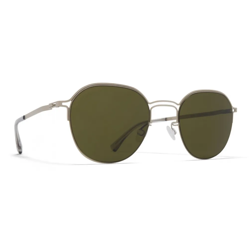 Mykita - MMCRAFT016 - Mykita & Maison Margiela - Argento Opaco Nero Verde - Metal Collection - Occhiali da Sole - Mykita Eye