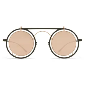 Mykita - Siru - Mykita & Damir Doma - Verde Mimetico Oro Champagne - Metal Collection - Occhiali da Sole - Mykita Eyewear