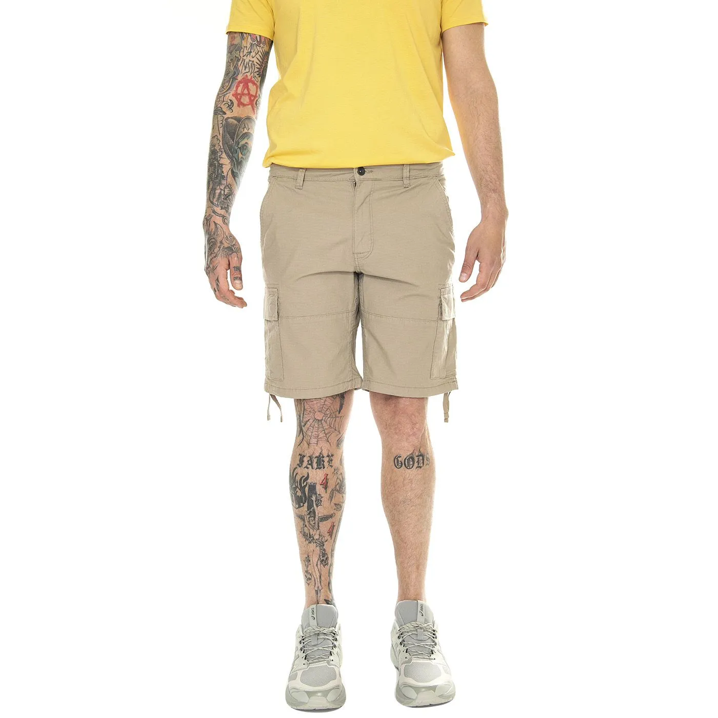 Only & Sons Onsray Life 0020 Ribstop Cargo Shorts CS Chinchilla - Bermuda Uomo Beige    