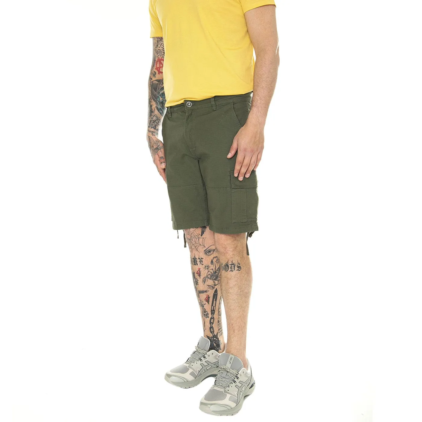 Only & Sons Onsray Life 0020 Ribstop Cargo Shorts CS Olive Night - Bermuda Uomo Verdi    