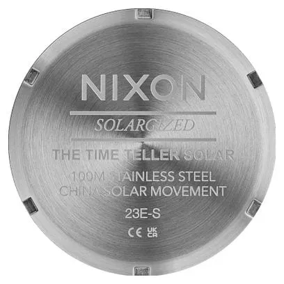 Orologio Nixon Time Teller Solar Unisex Argento/Blu