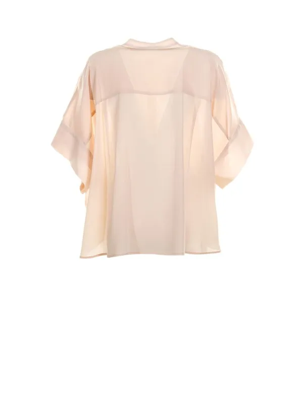 Oversized silk shirt