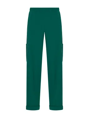 Pantalone ampio cargo in tessuto Super Fresh - Aventurine