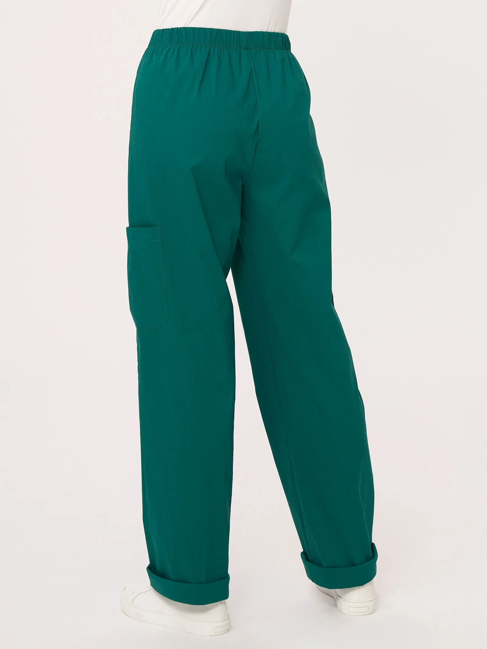 Pantalone ampio cargo in tessuto Super Fresh - Aventurine