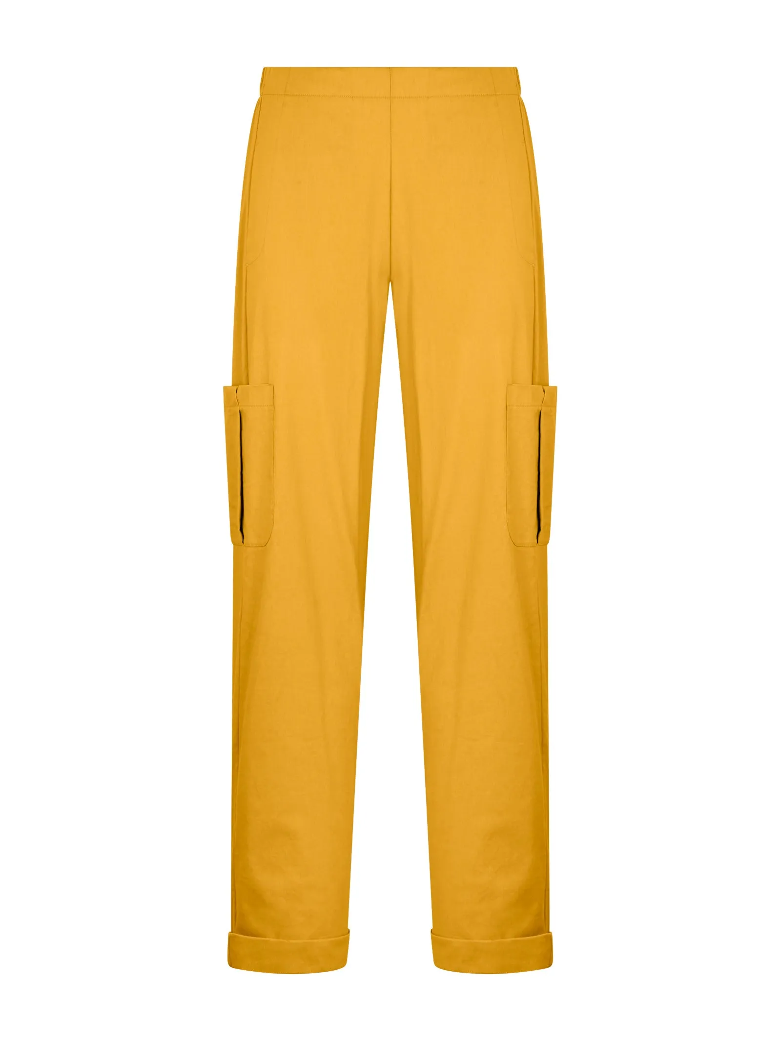 Pantalone ampio cargo in tessuto Super Fresh - Golden Spice