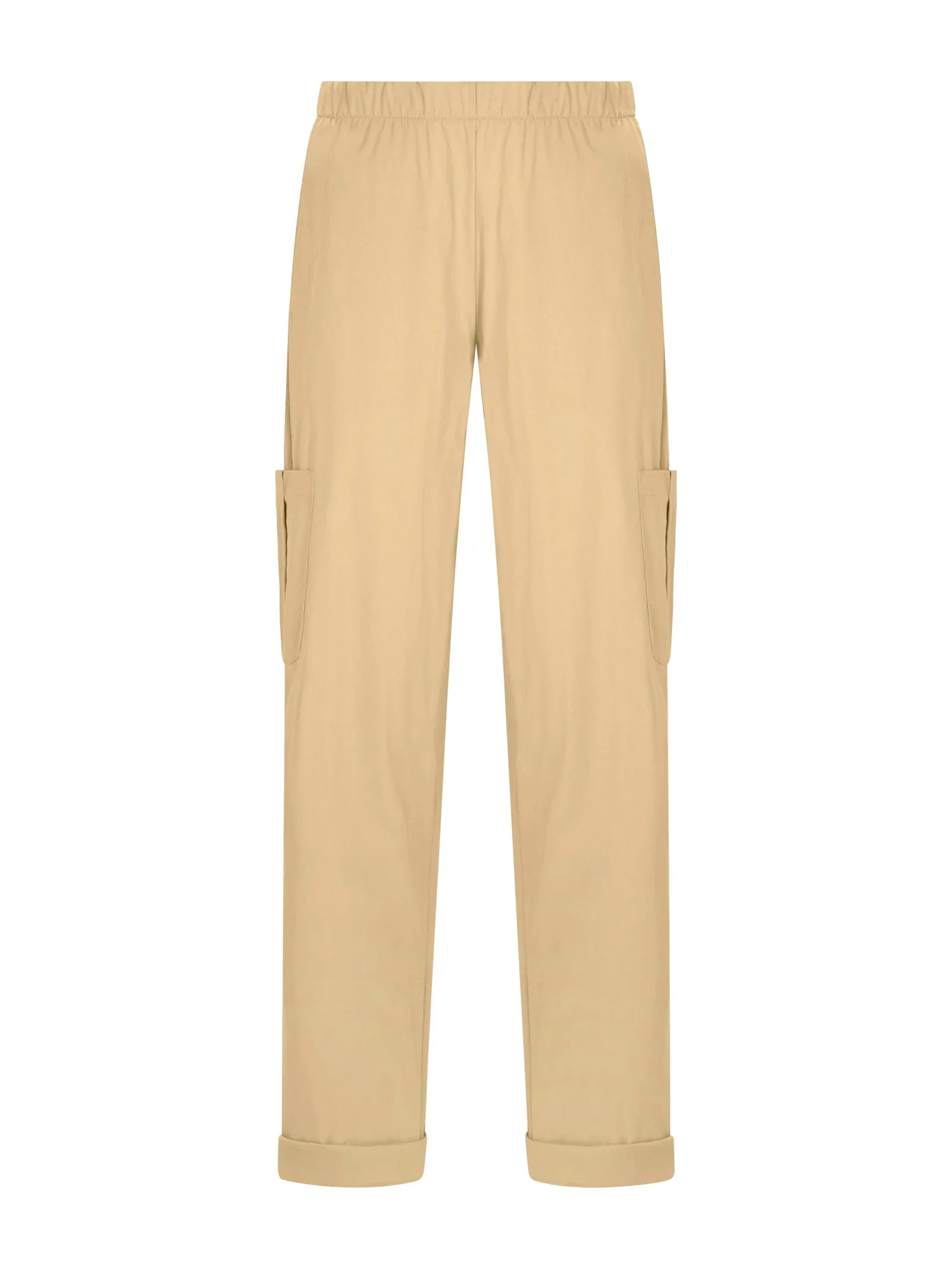 Pantalone ampio cargo in tessuto Super Fresh - Irish Cream