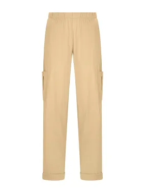 Pantalone ampio cargo in tessuto Super Fresh - Irish Cream