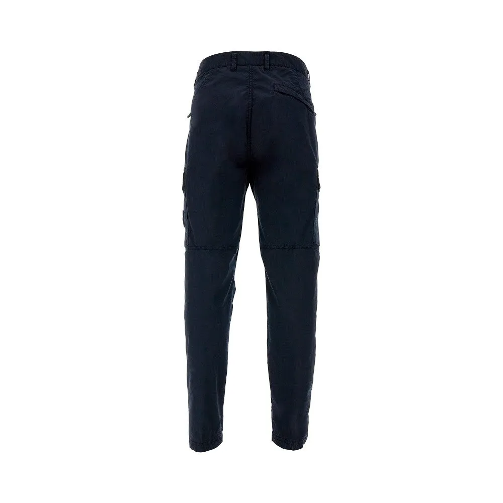 Pantalone cargo in cotone con badge logo