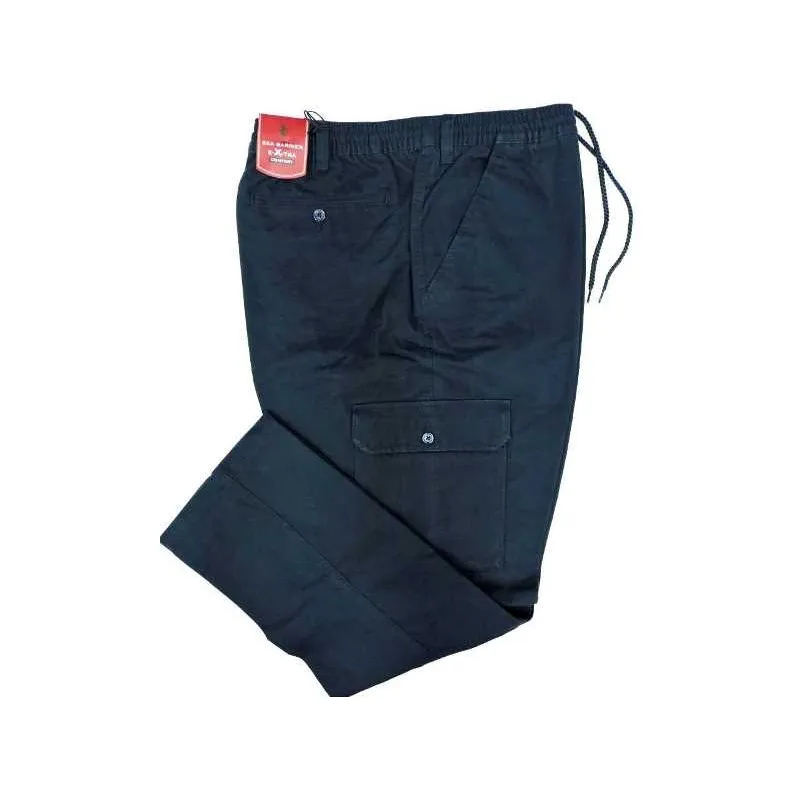 Pantalone cargo pantalaccio Sea Barrier con elastico in vita e Tasconi blu