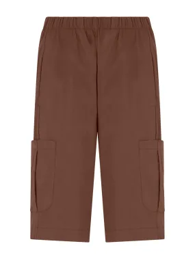 Pantalone corto Cargo in Super Fresh - Cappuccino