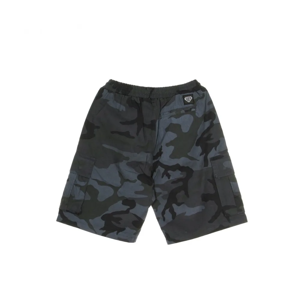 PANTALONE CORTO JOGGER CARGO CAMO SHORTS BLACK