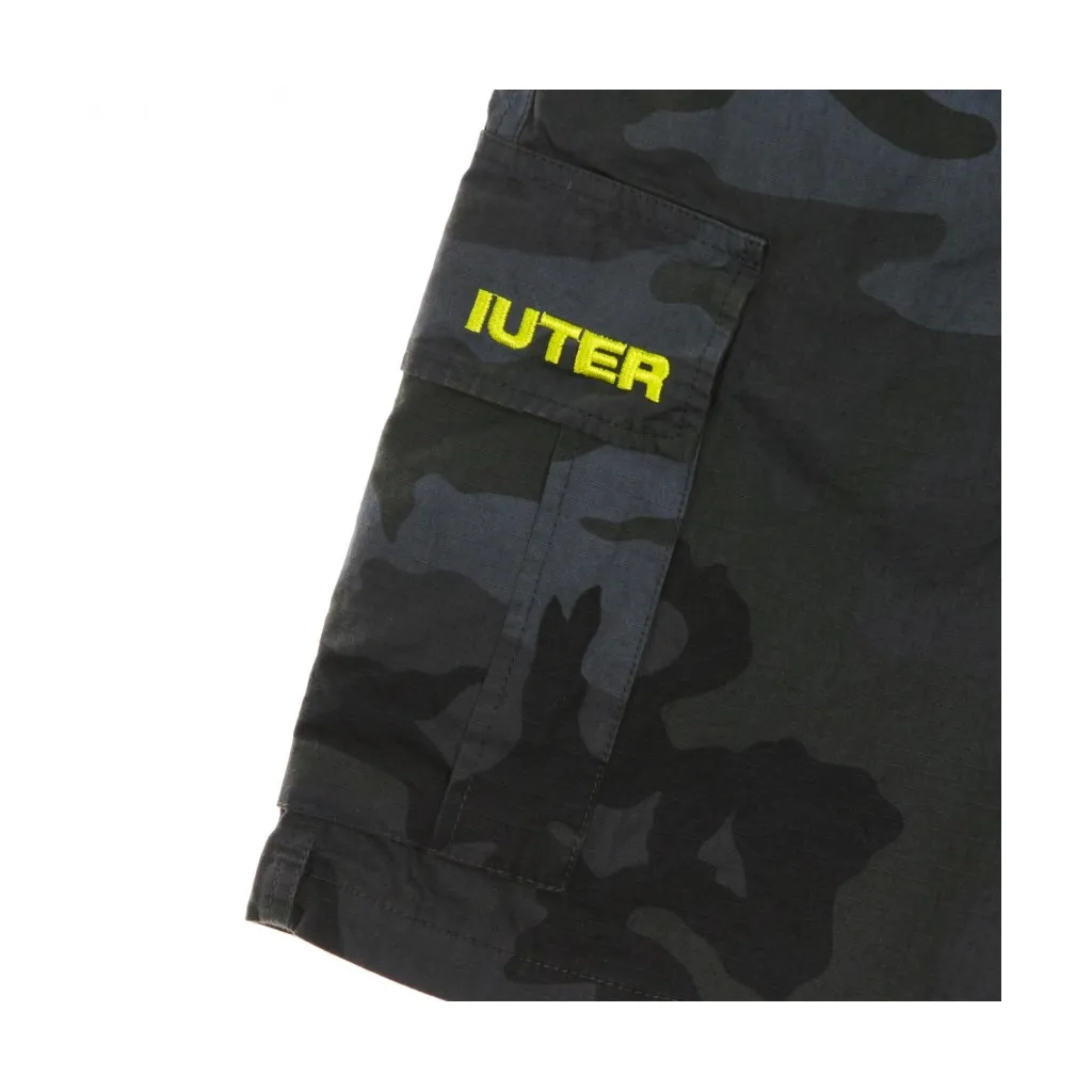 PANTALONE CORTO JOGGER CARGO CAMO SHORTS BLACK