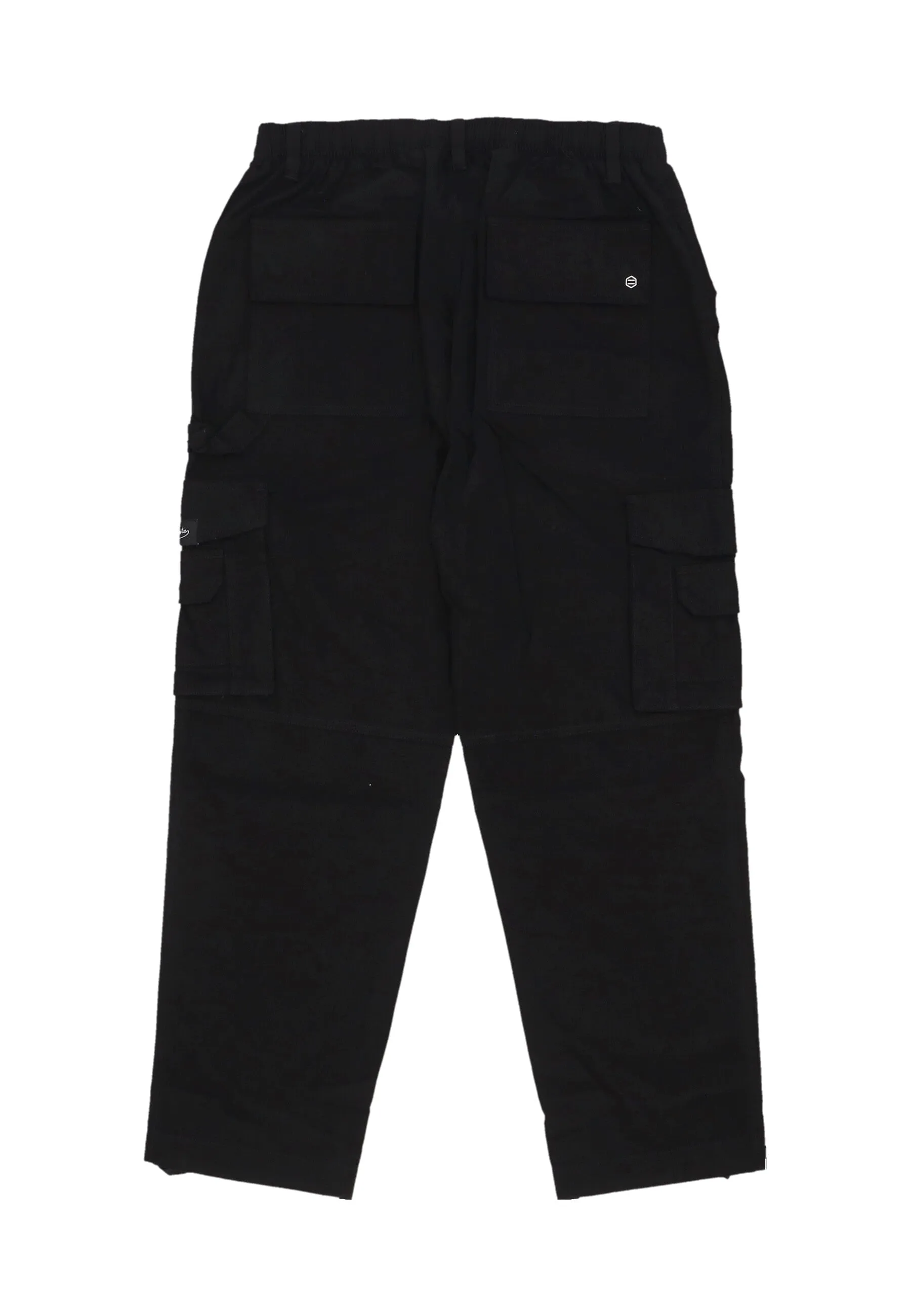 Pantalone Lungo Uomo Ripstop Baggy Cargo Black