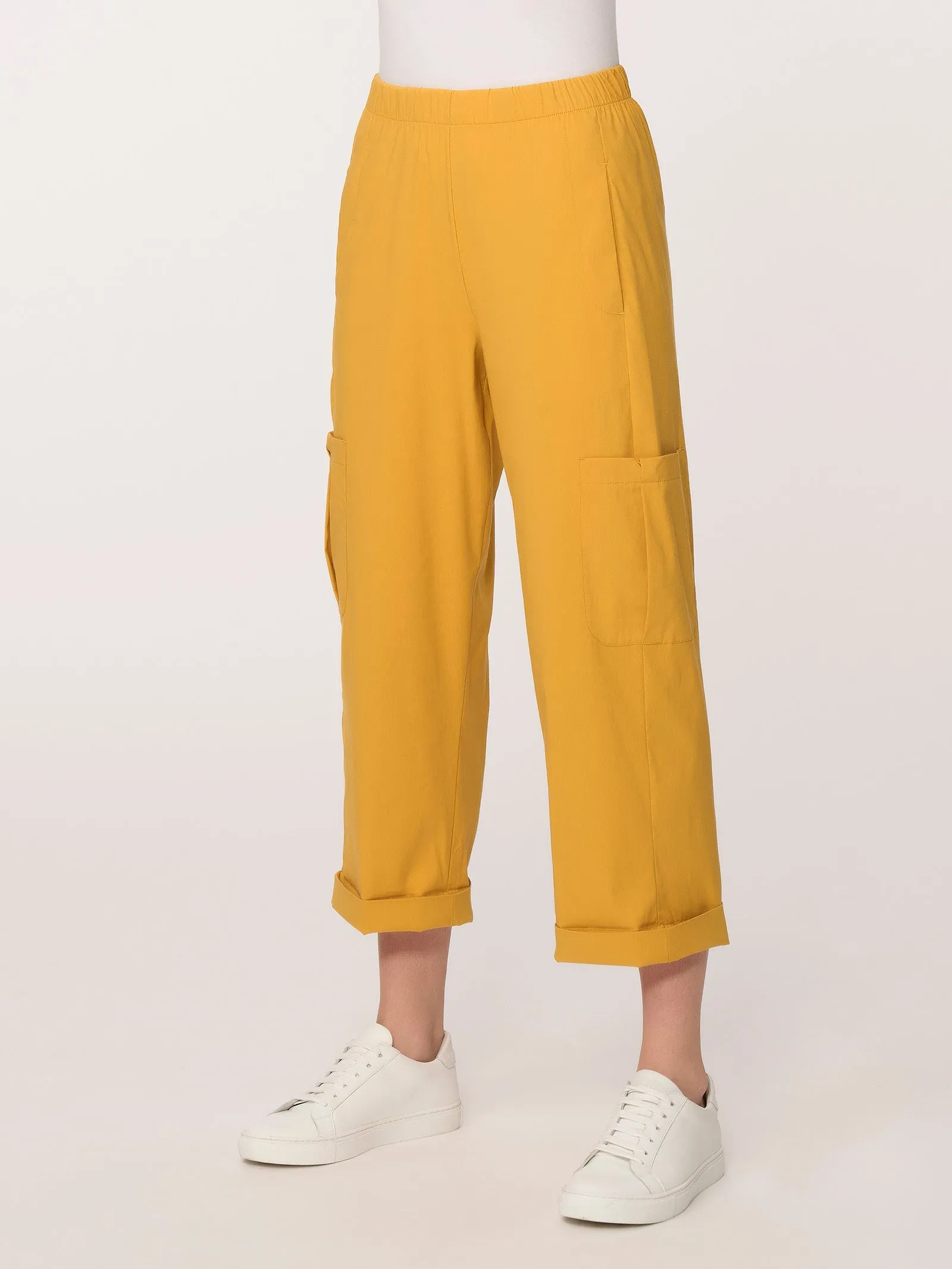 Pantalone pinocchietto cargo in Super Fresh - Golden Spice