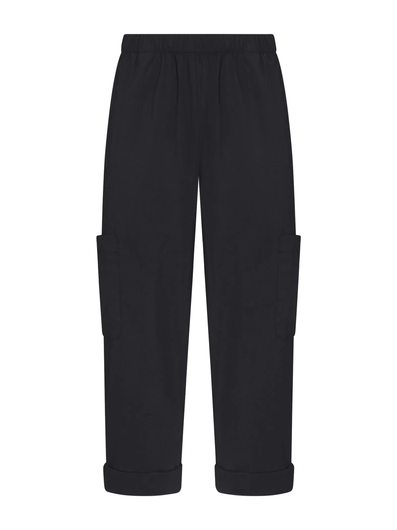 Pantalone pinocchietto cargo in Super Fresh - Nero