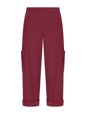 Pantalone pinocchietto cargo in Super Fresh - Tibetan Red