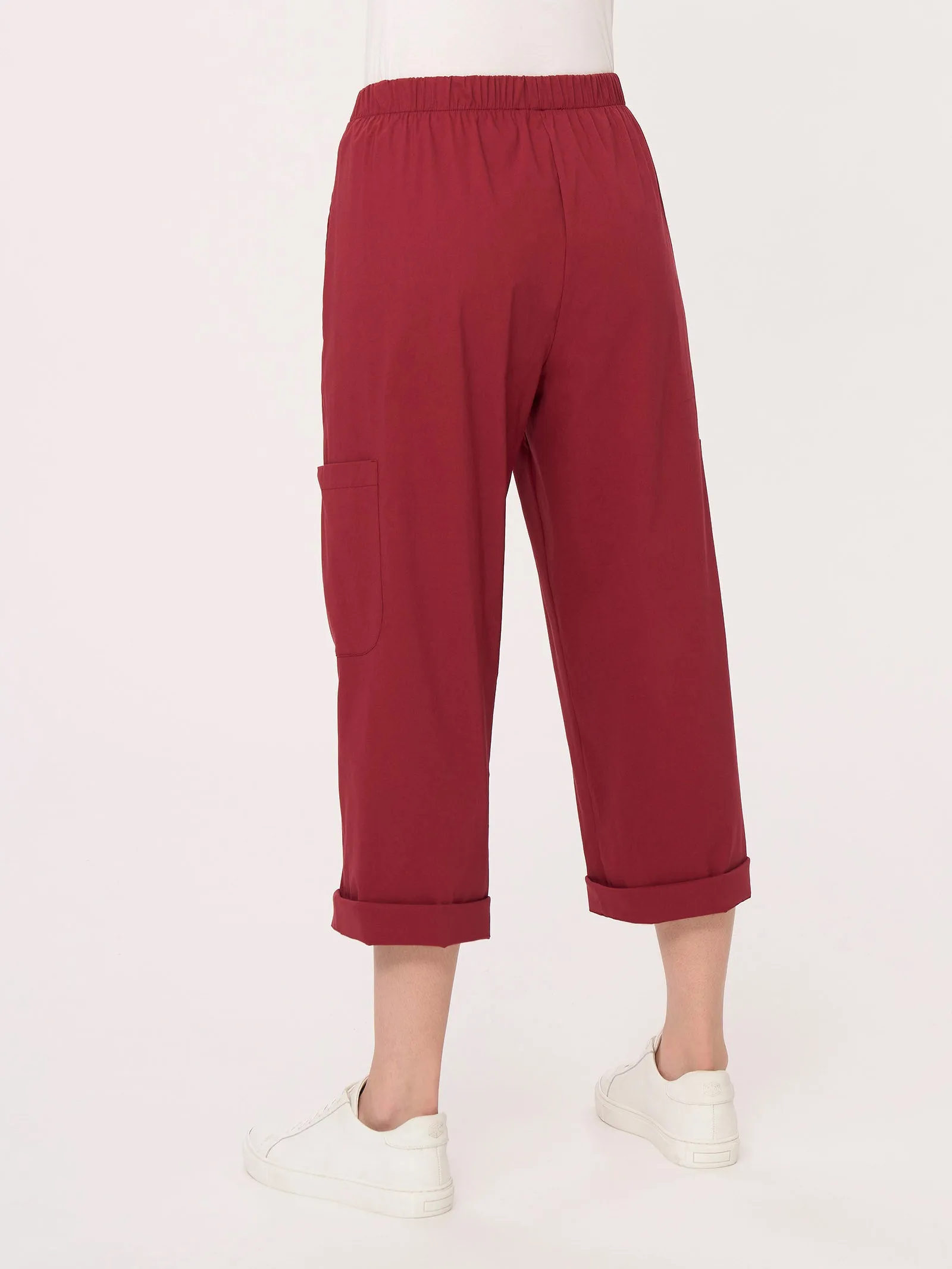 Pantalone pinocchietto cargo in Super Fresh - Tibetan Red