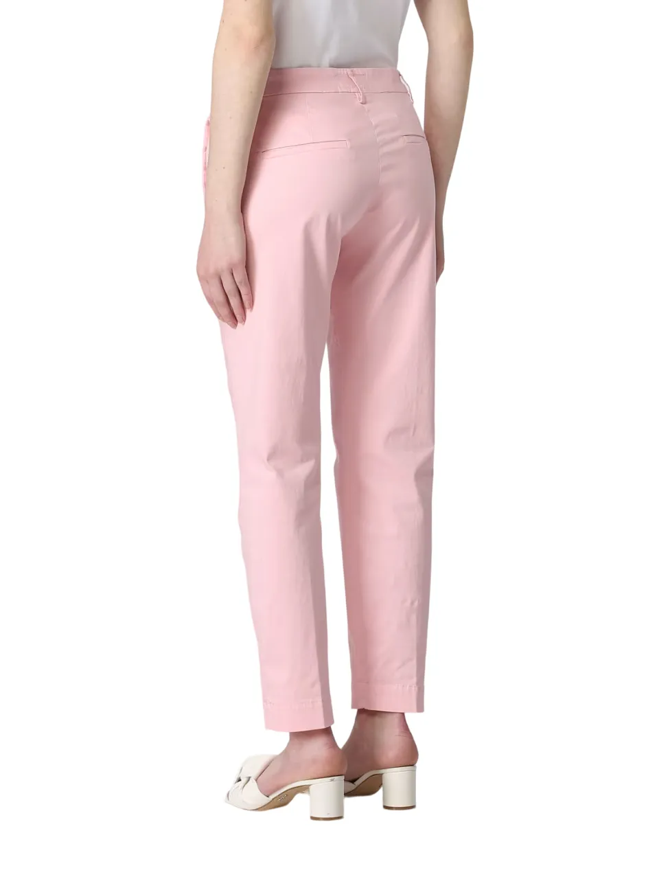 PANTALONE "DESY" ROSA IN COTONE