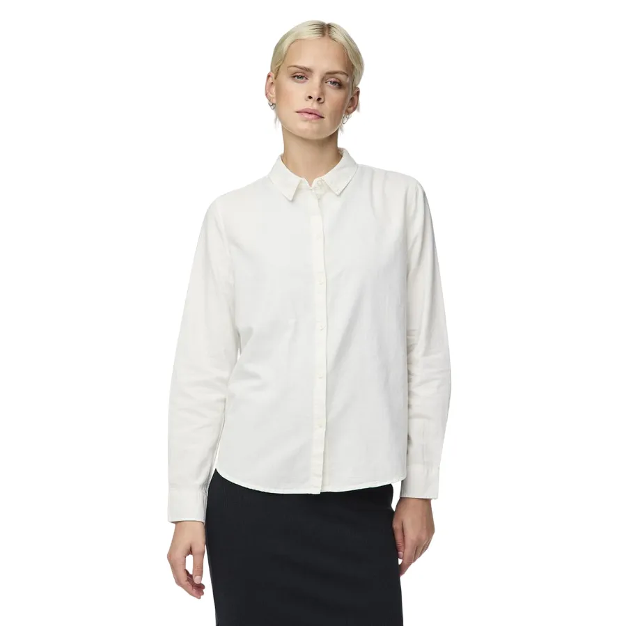 Pieces Camicia manica lunga da donna Irena Oxford 17087952 bianco