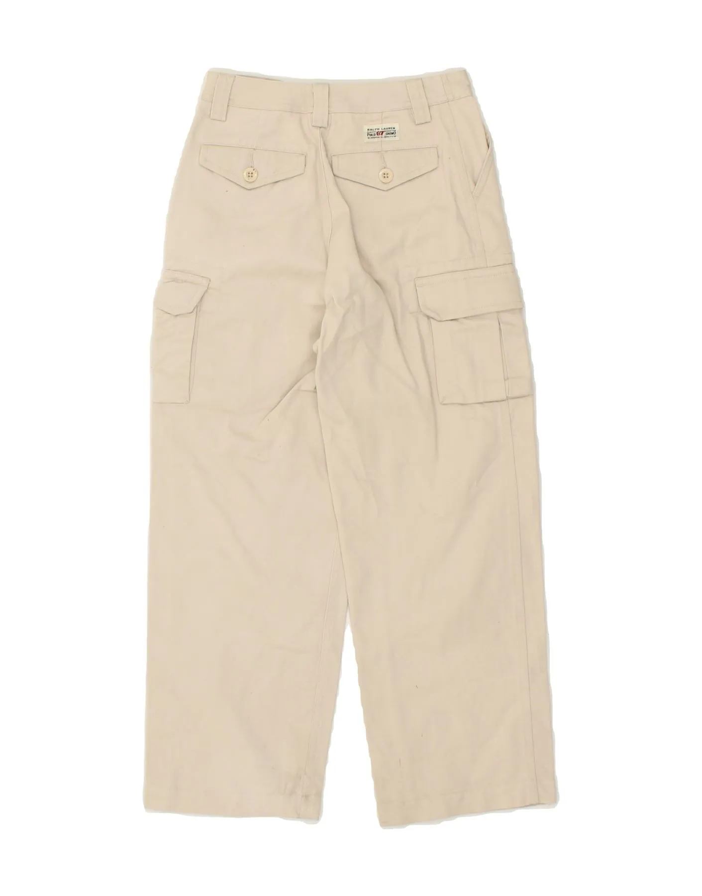 POLO RALPH LAUREN Boys Straight Cargo Trousers 6-7 Years W22 L22 Beige