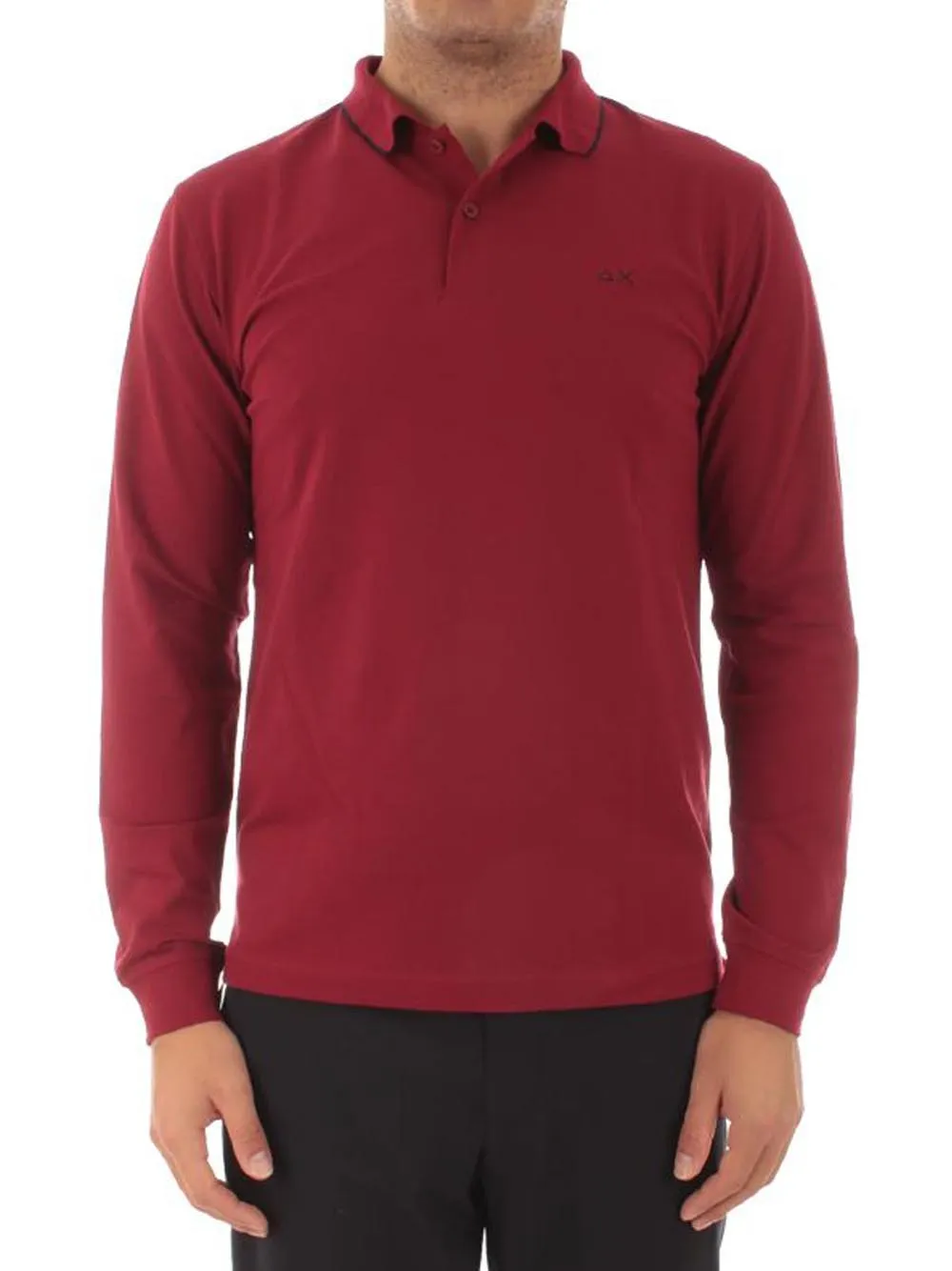 Polo Small StripesEl. L/S - Rosso