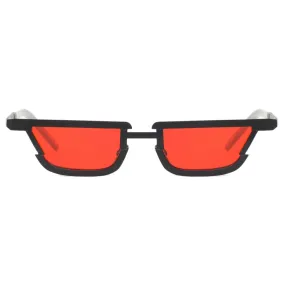 Portrait Eyewear - June Nero Lenti Rosso - Occhiali da Sole - Realizzati a Mano in Italia