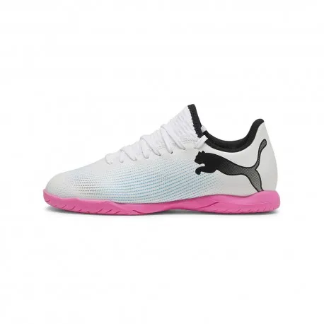 Puma Future 7 Play Ic Bianco Rosa Nero - Scarpe Da Calcio Bambino