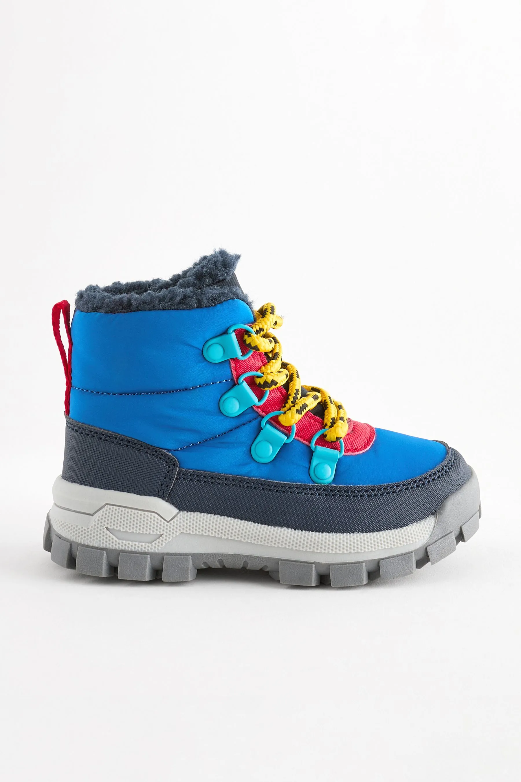 Quilted Lace-Up Hiker Boots    