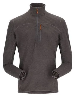 Rab Ascendor Light Grey Half Zip Fleece Top