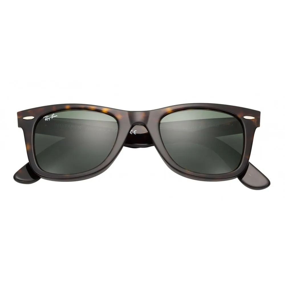 Ray-Ban - RB2140 902 - Original Wayfarer Classic - Tartaruga - Lente Verde Classica G-15 - Occhiali da Sole - Ray-Ban Eyewear