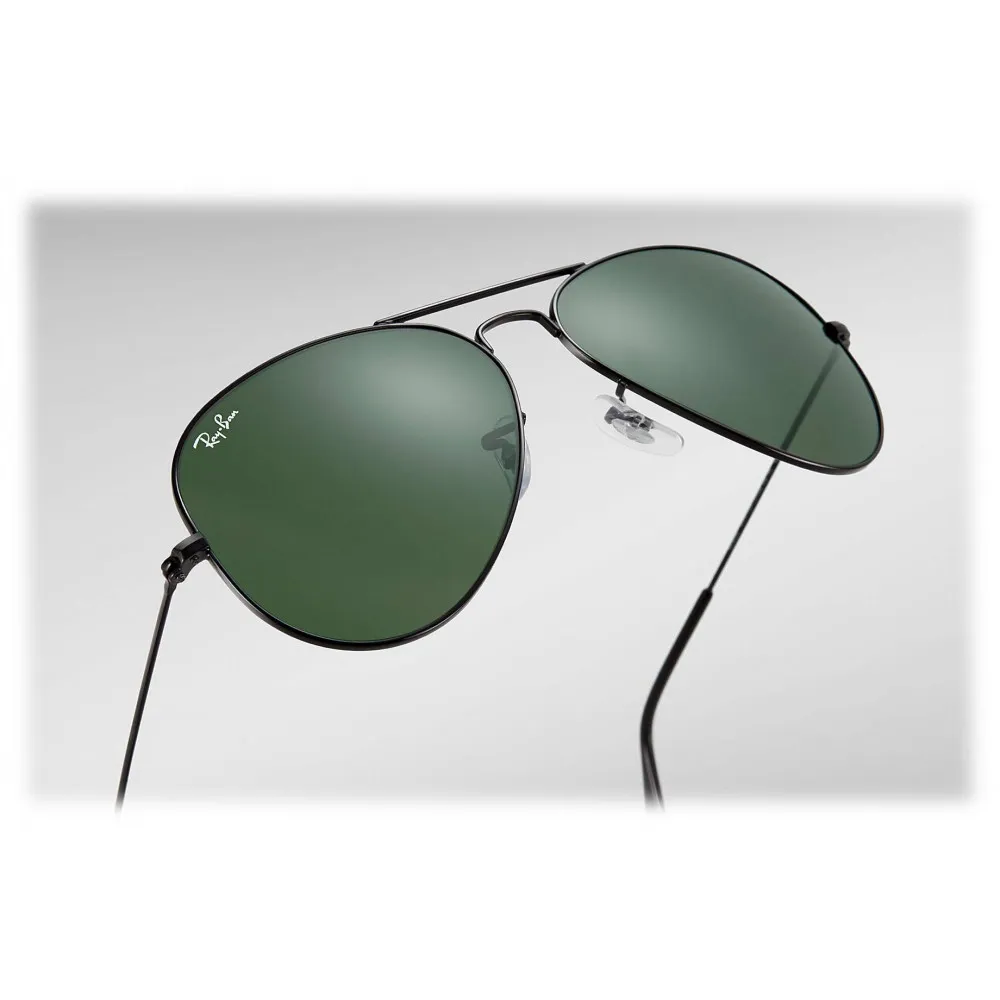 Ray-Ban - RB3025 L2823 - Original Aviator Classic - Nero - Lente Verde Classica G-15 - Occhiali da Sole - Ray-Ban Eyewear