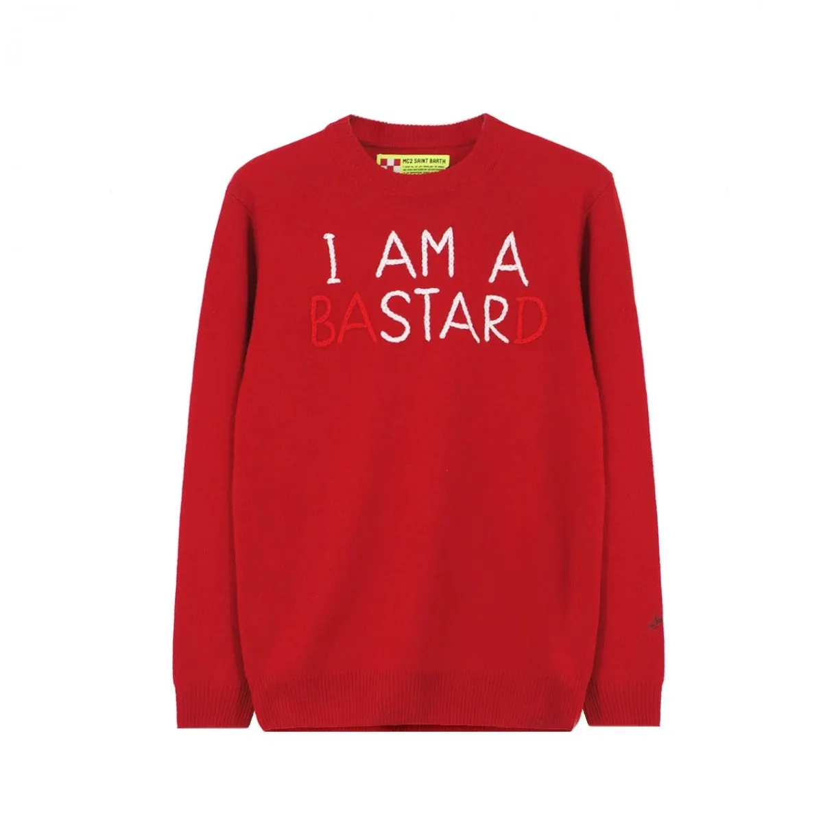 Round Neck Sweater I Am A Star, Rosso