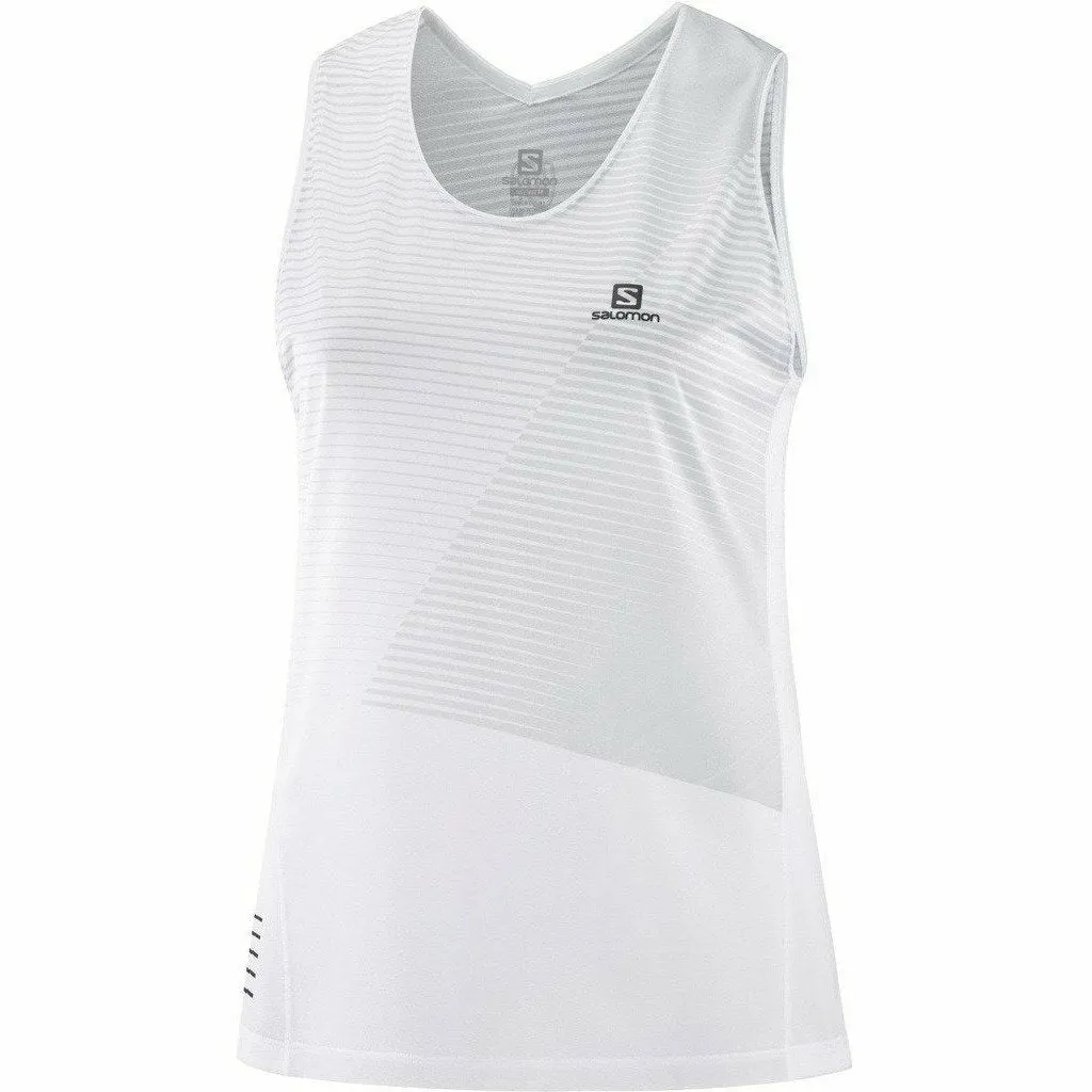 Salomon Sense Tank White - Canotta Running Donna