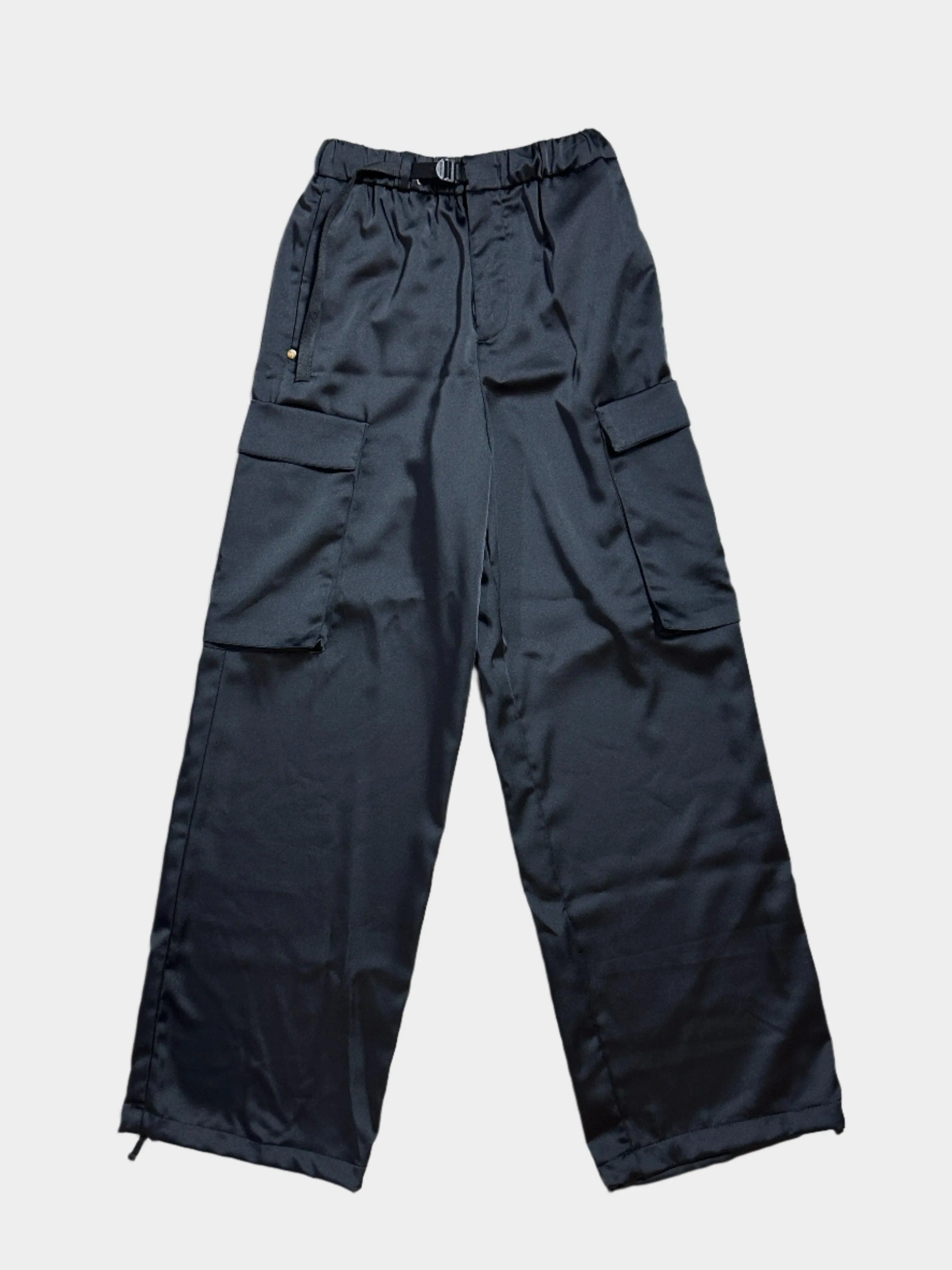 Satin Cargo Pants